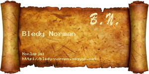 Bledy Norman névjegykártya